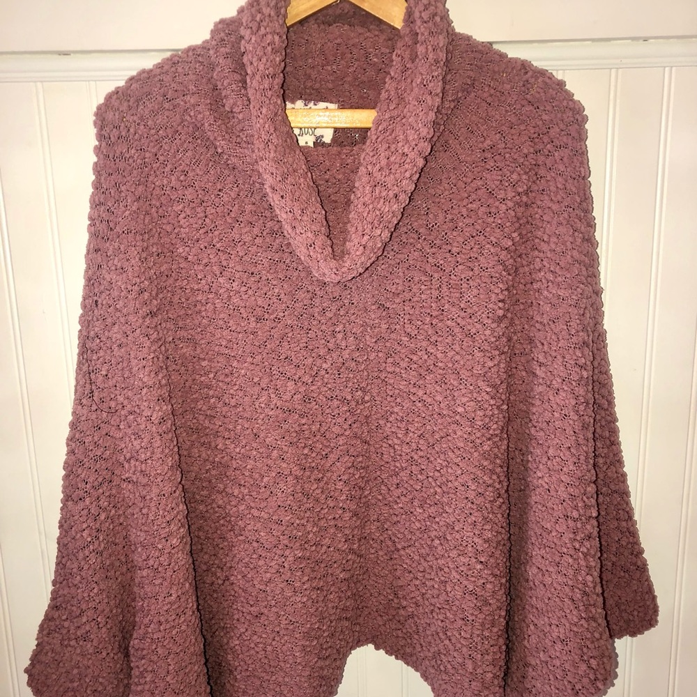 Hippie Rose Cowl Neck Cape Sweater